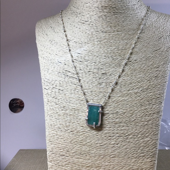 Adorable amazonite pendant , dainty sterling chain - Picture 2 of 8